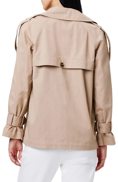 Shop Nic + Zoe Femme Short Cotton Trench Jacket In Dark Chamois