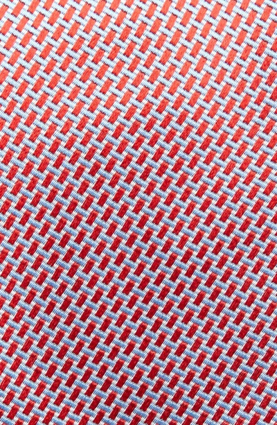 David Donahue Neat Silk Tie In Red