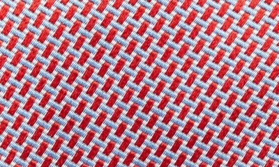 Shop David Donahue Neat Silk Tie In Red