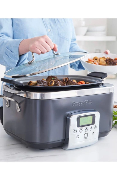 Greenpan Ceramic Nonstick 6-quart Slow Cooker In Graphite