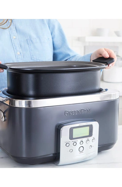 Greenpan Ceramic Nonstick 6-quart Slow Cooker In Graphite