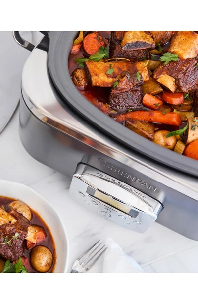 Greenpan Ceramic Nonstick 6-quart Slow Cooker In Graphite