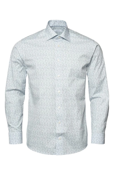 Shop Eton Slim Fit Microfloral Dress Shirt In Lt/ Pastel Blue