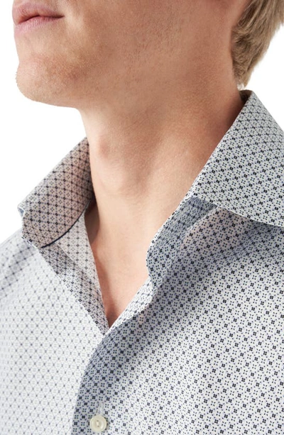 Shop Eton Contemporary Fit Geometric Print Dress Shirt In Lt/ Pastel Blue