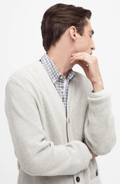 Shop Barbour Howick Cotton Cardigan In Whisper White
