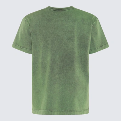Shop Alexander Wang Green Cotton T-shirt In Acid Fern
