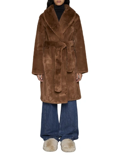 Shop Apparis Coats In Brown
