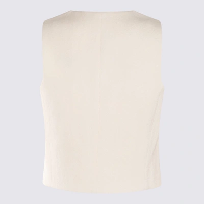 Shop Brunello Cucinelli White Cotton Top Gilet