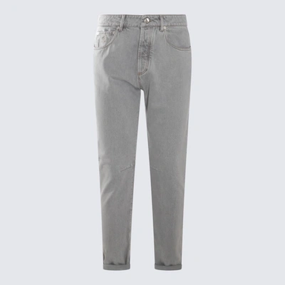 Shop Brunello Cucinelli Jeans Grigio In Grey