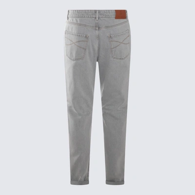 Shop Brunello Cucinelli Jeans Grigio In Grey