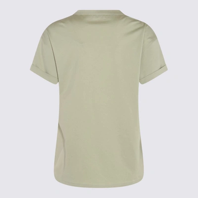 Shop Brunello Cucinelli Green Cotton T-shirt