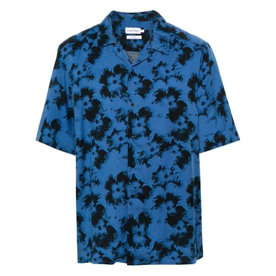 Shop Calvin Klein Shirts In Blue/black