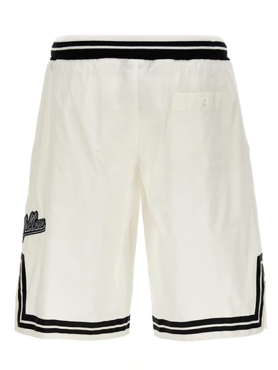 Shop Dolce & Gabbana 'dolce&gabbana' Bermuda Shorts In White/black