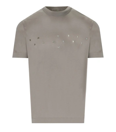 Shop Ea7 Emporio Armani  Puffy Moon T-shirt With Logo In Beige