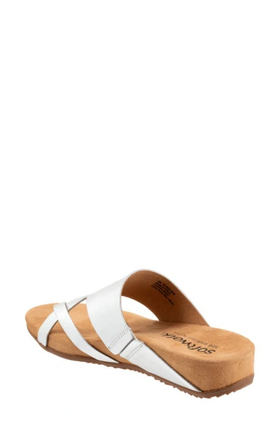 Softwalk Blaine Slide Sandal In Silver