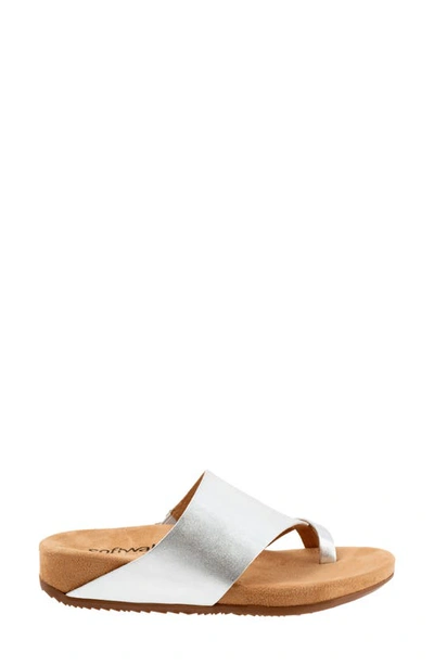 Softwalk Blaine Slide Sandal In Silver