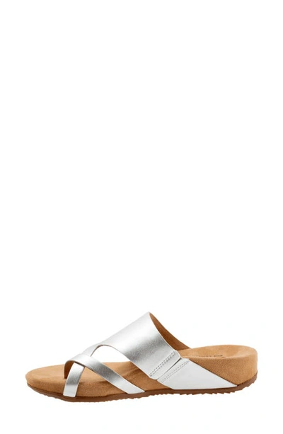 Softwalk Blaine Slide Sandal In Silver
