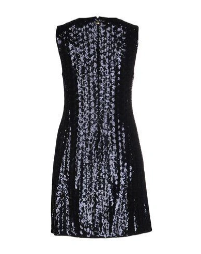 Shop Just Cavalli Short Dress In Dark Blue