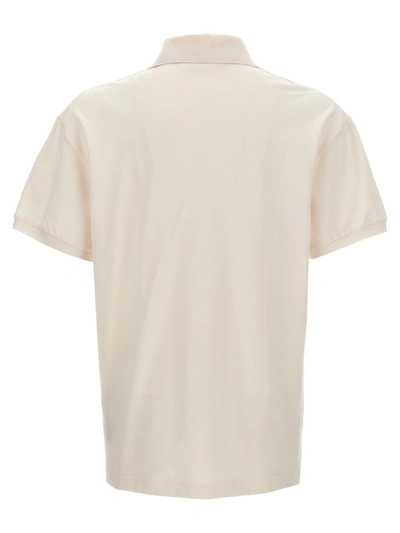 Shop Palm Angels 'monogram' Polo Shirt In White