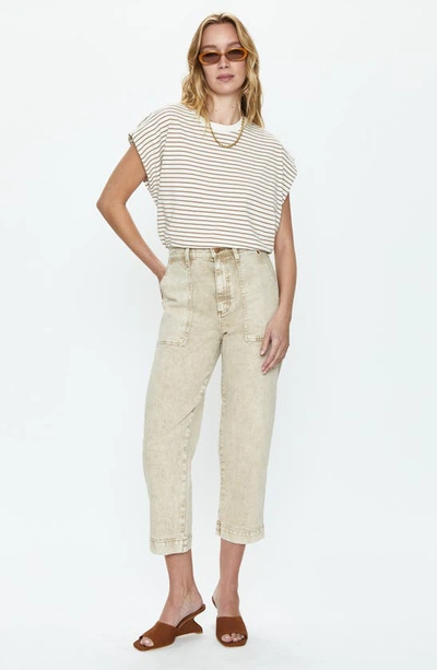 Shop Pistola Turner Ankle Straight Leg Jeans In Fawn