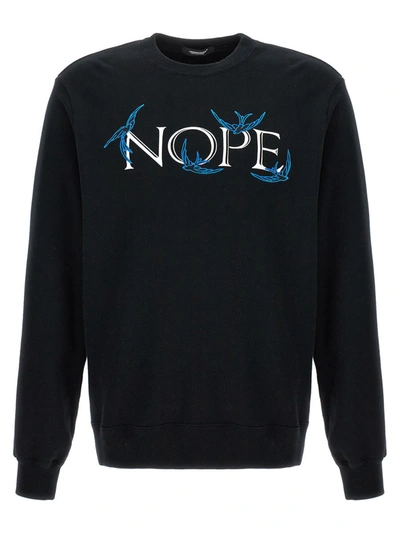 Shop Undercover 'nope' Sweatshirt In Black