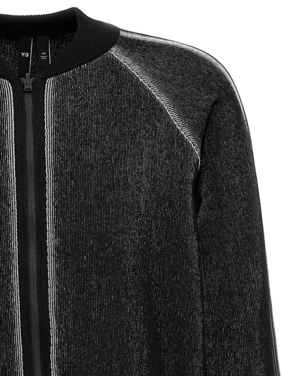 Shop Y-3 Adidas 'gfx' Cardigan In White/black