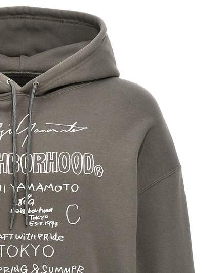 Shop Yohji Yamamoto 'neighborhood' Hoodie In Gray