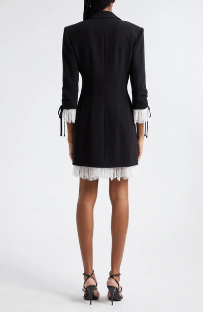 Shop Cinq À Sept Roxie Embellished Blazer Dress In Black/ Ivory
