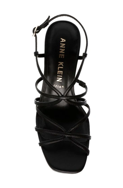 Shop Anne Klein Zenon Platform Sandal In Black Smooth