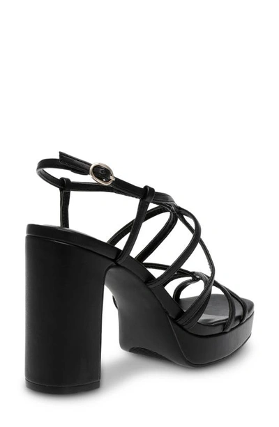 Shop Anne Klein Zenon Platform Sandal In Black Smooth