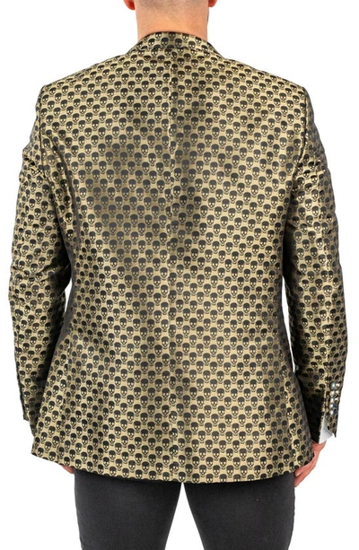 Maceoo Skullrepeat Green Jacquard Blazer In Green