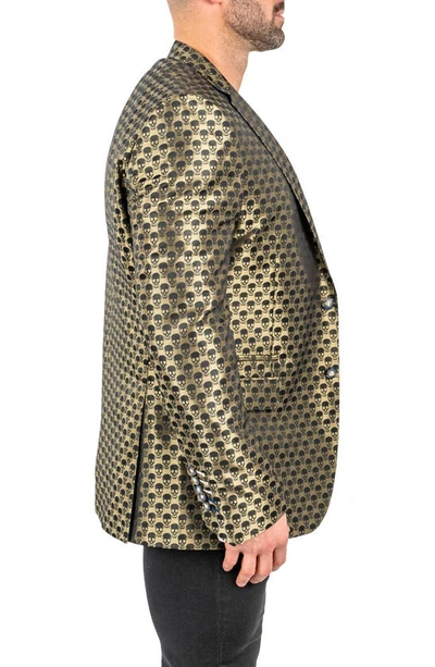 Maceoo Skullrepeat Green Jacquard Blazer In Green