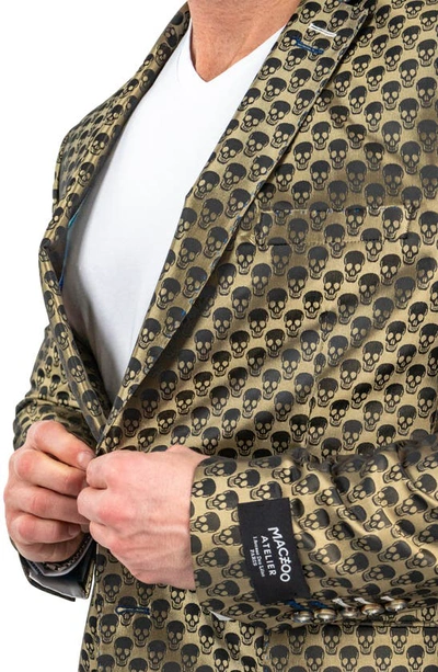 Maceoo Skullrepeat Green Jacquard Blazer In Green