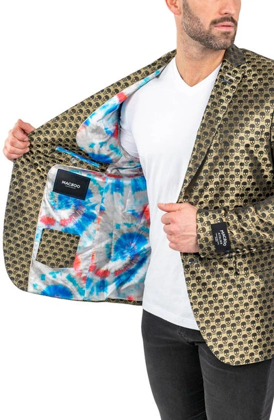 Maceoo Skullrepeat Green Jacquard Blazer In Green
