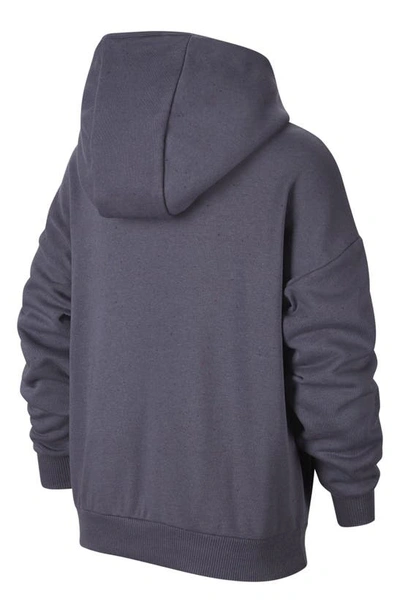 Shop Nike Kids' Icon Fleece Pullover Hoodie In Light Carbon/ Ashen Slate
