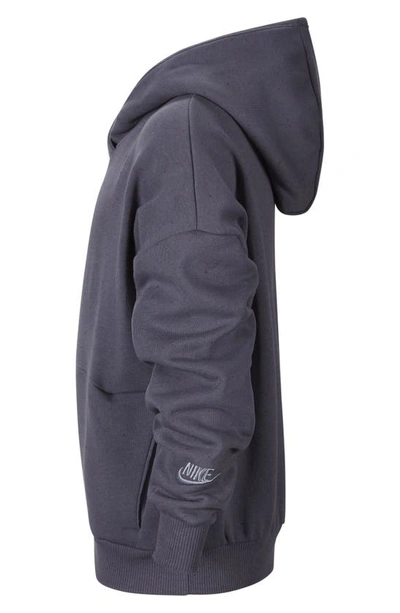 Shop Nike Kids' Icon Fleece Pullover Hoodie In Light Carbon/ Ashen Slate