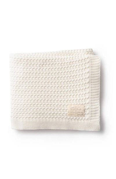 Shop Domani Home Herringbone Knit Baby Blanket In Cream