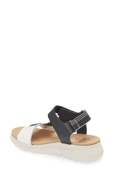 On Foot 90502 Daytona Platform Sandal In Black/ Blanco