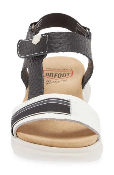 On Foot 90502 Daytona Platform Sandal In Black/ Blanco