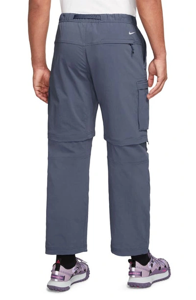 Shop Nike Acg Smith Summit Convertible Cargo Pants In Persian Violet/ Black