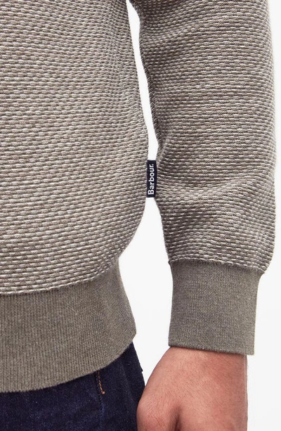 Shop Barbour Dunstan Marl Half-zip Cotton Sweater In Dusty Green
