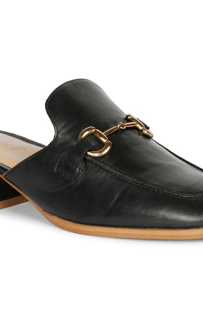 Saint G Savannah Moc Toe Loafer Mule In Black