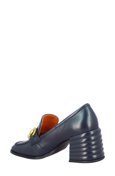 Shop Saint G Vera Loafer Pump In Navy