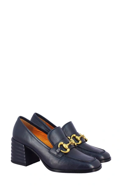 Shop Saint G Vera Loafer Pump In Navy