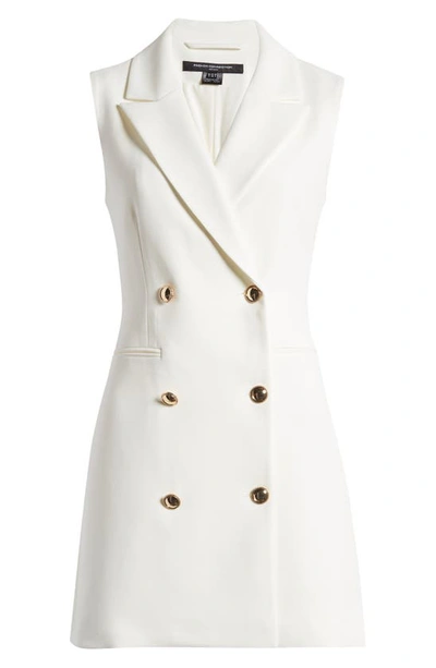 Shop French Connection Whisper Sleeveless Blazer Minidress In Summer White