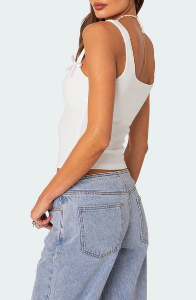 Edikted Women's Lola Ribbed Tank Top In White