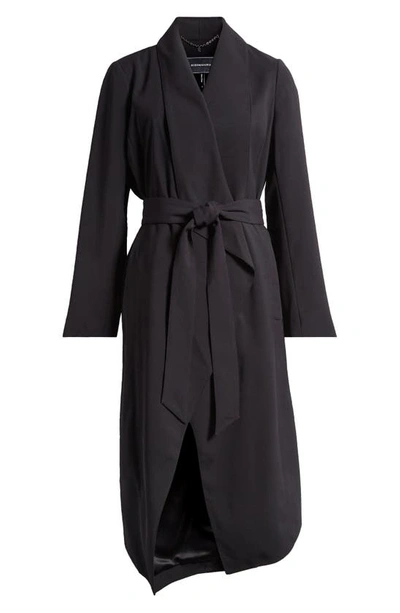 Shop Bcbg Shawl Collar Belted Coat In Black