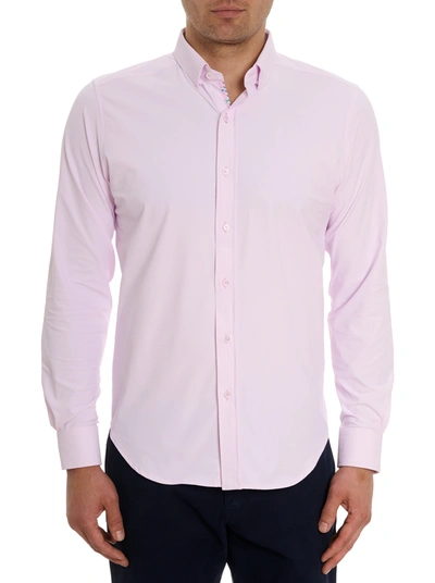 Shop Robert Graham Marcus Motion Long Sleeve Button Down Shirt In Pink