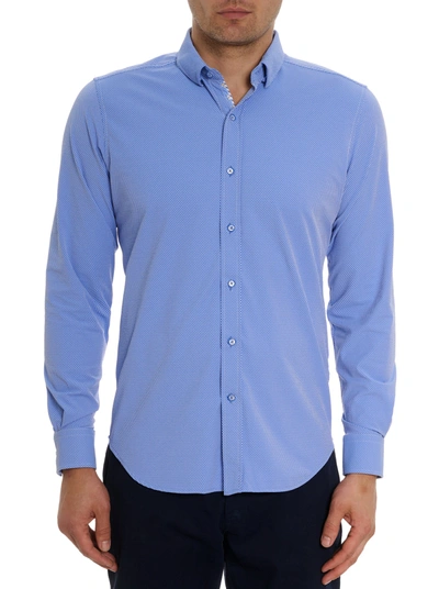 Shop Robert Graham Marcus Motion Long Sleeve Button Down Shirt In Blue