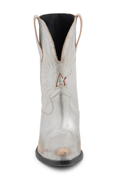 Shop Golden Goose Wish Star Western Boot In Silver